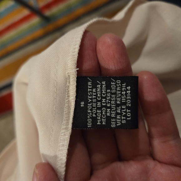 Collection Dress Barn Pink and Cream Colored Layered Dress 16 - Picture 12 of 12